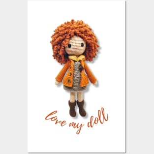 Handmade Wool Doll, Cozy and Cute - design 6 Posters and Art